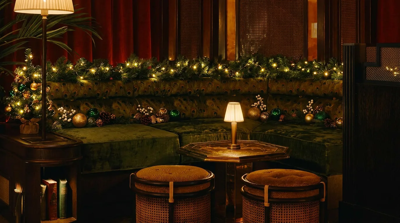 The Truth lounge dressed for Christmas at The Terrace